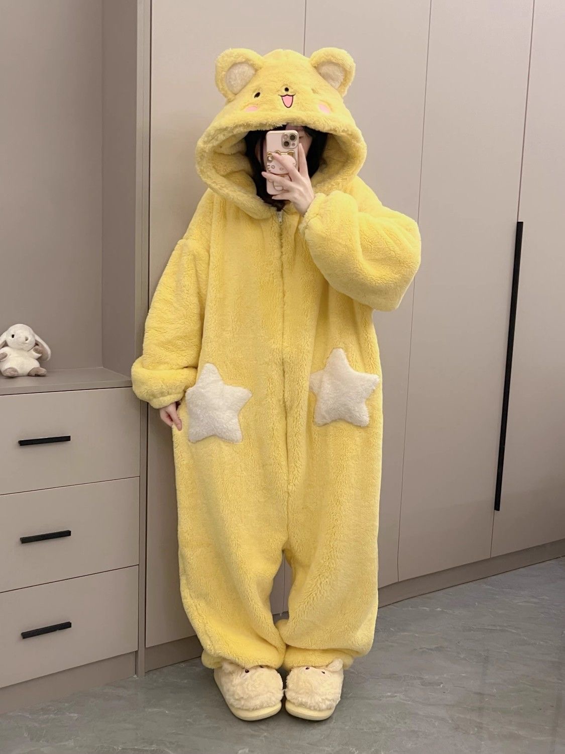 Women's Cartoon Hooded Kigurum - Fleece Hoodie Lined 评论和价格