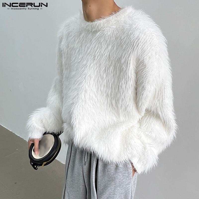 2023 Men Pullovers Solid Color - Winter Clothing Colors 评论和价格