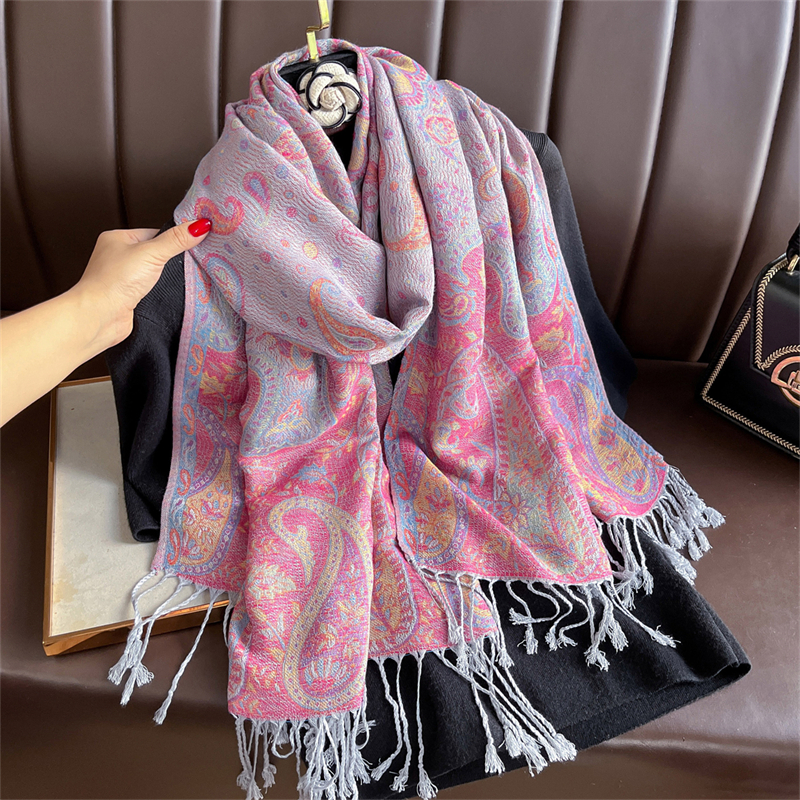 Luxury Embroidery Cashmere Win - Cashmere Scarf Wrap 评论和价格